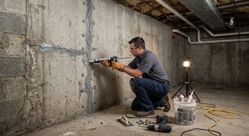 Basement Crack Repair in Winston Salem, NC