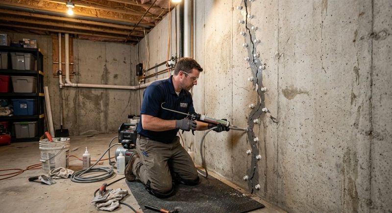 Basement Crack Repair in Winston Salem, NC