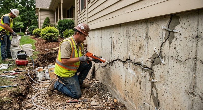 Cracked Foundation Repair in Davidson County, NC