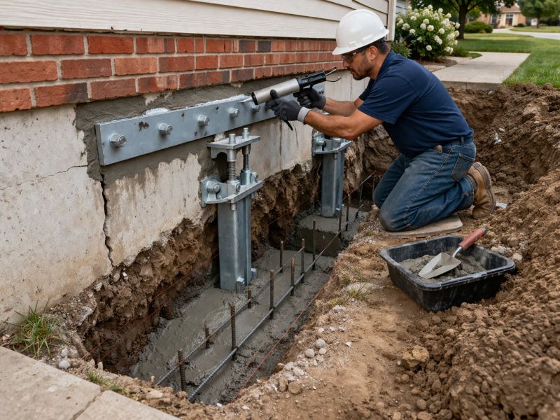 Exterior Foundation Repair in Winston Salem, NC