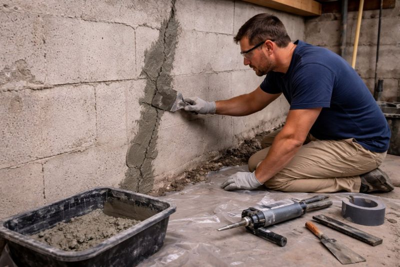 Foundation Crack Repair in Oak Ridge, NC