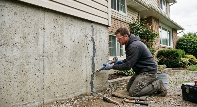 Foundation Crack Sealing in Winston Salem, NC