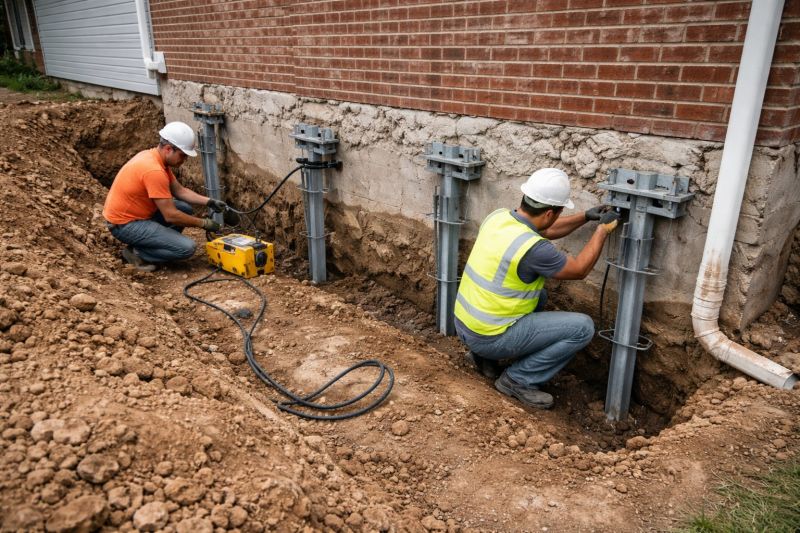 Helical Piers Installation in Winston Salem, NC