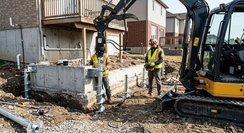 Helical Pile Installation in Winston Salem, NC