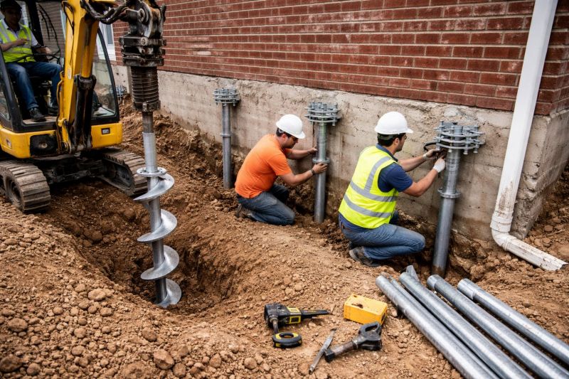 Helical Pile Installation in Winston Salem, NC