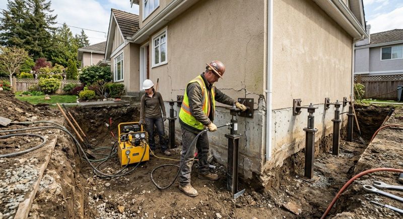 Sinking Foundation Repair in Advance, NC