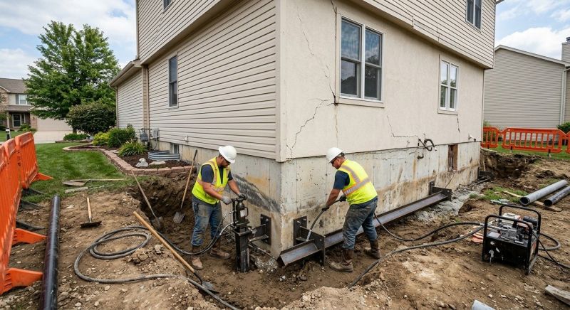 Sinking Foundation Repair in Forsyth County, NC